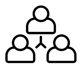 figures of individuals connected meaning collaboration